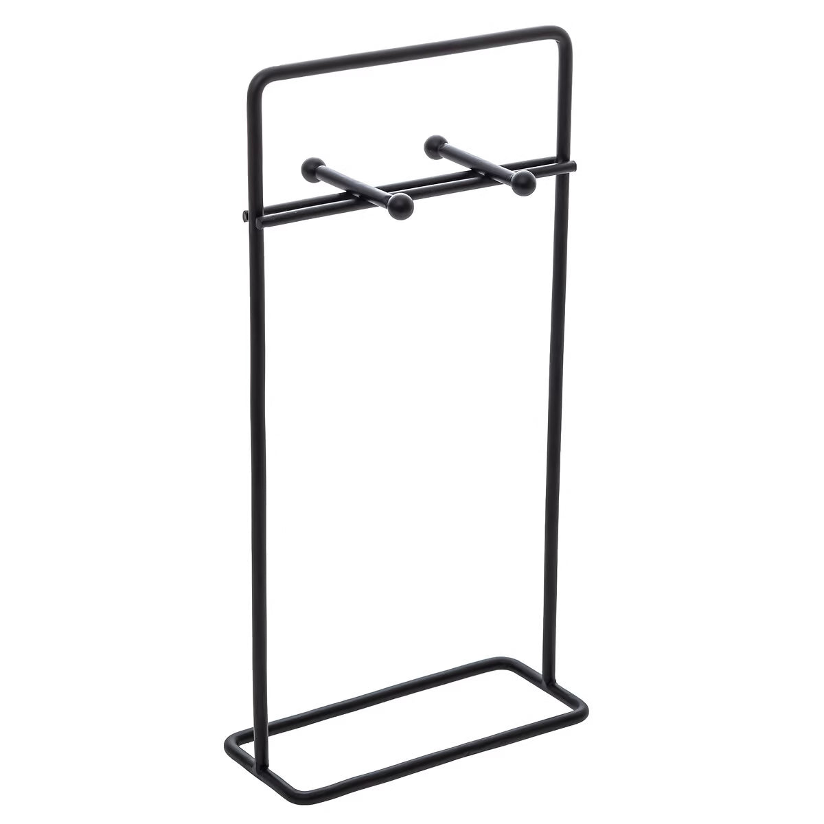 Set 4 platouri tapas 5Five din bambus cu suport metalic, 15x7x27 cm, natur