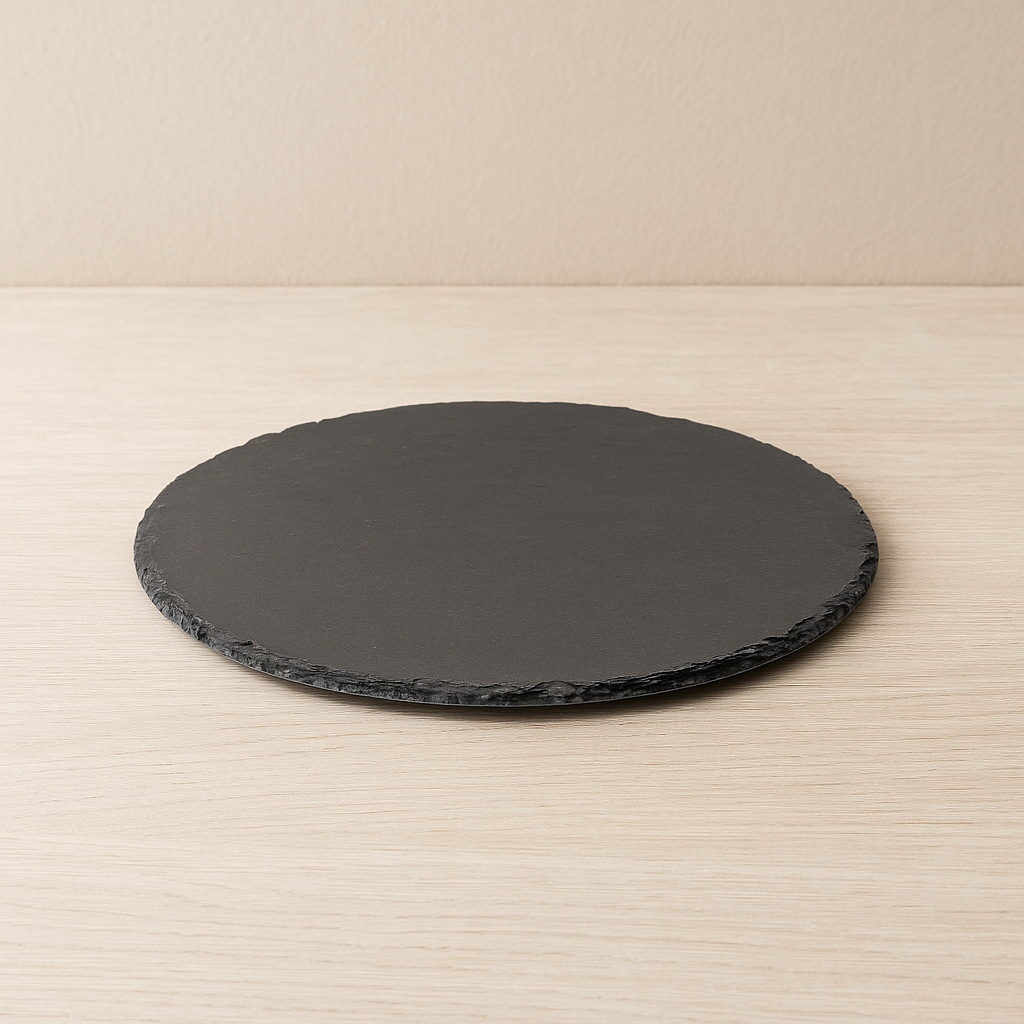Platou servire Atmosphera ardezie, diametru 32 cm, negru