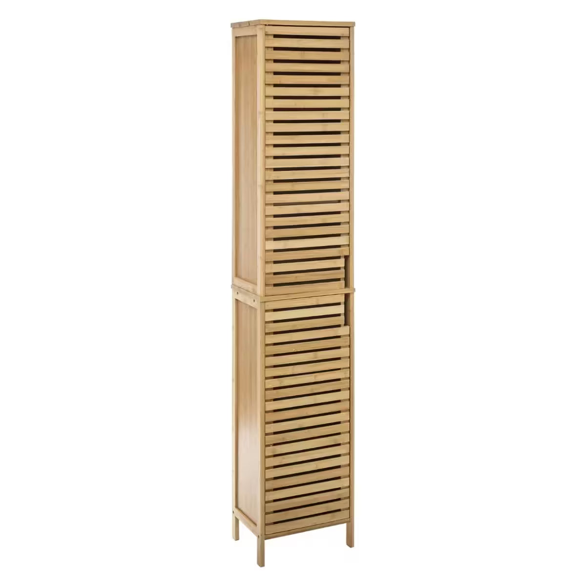 Etajera 5Five Sicela cu 5 rafturi, bambus, 33x28x168 cm, natur
