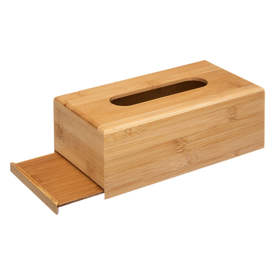 Cutie servetele 5Five cu capac detasabil, bambus, 25x13x8 cm, natur