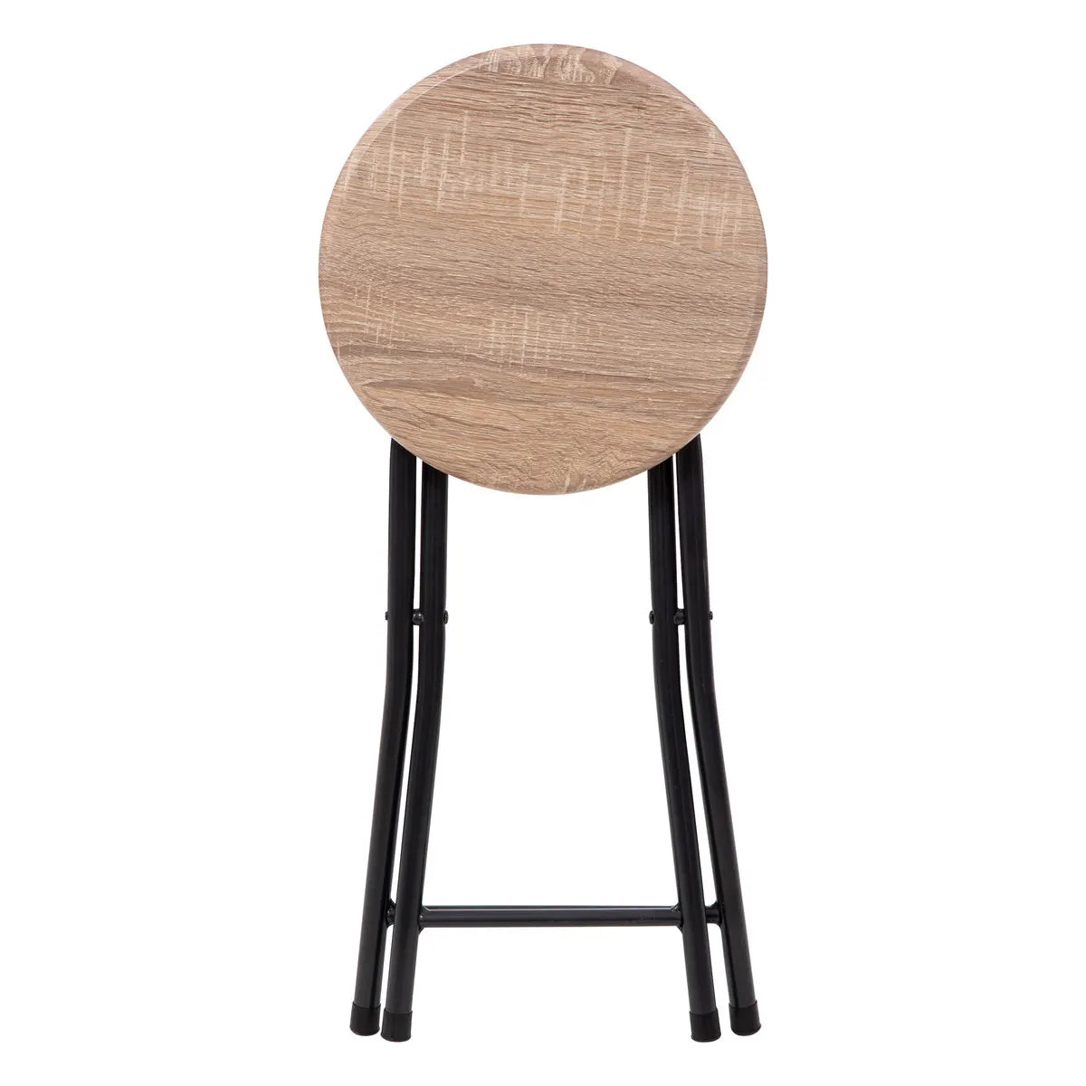 Taburet pliabil 5Five cu sezut MDF si cadru metalic, 30x46 cm, bej