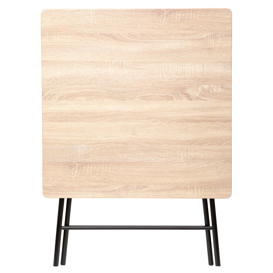 Masa pliabila 5Five patrata pentru 4 persoane, MDF si otel, 80x80x75 cm, bej