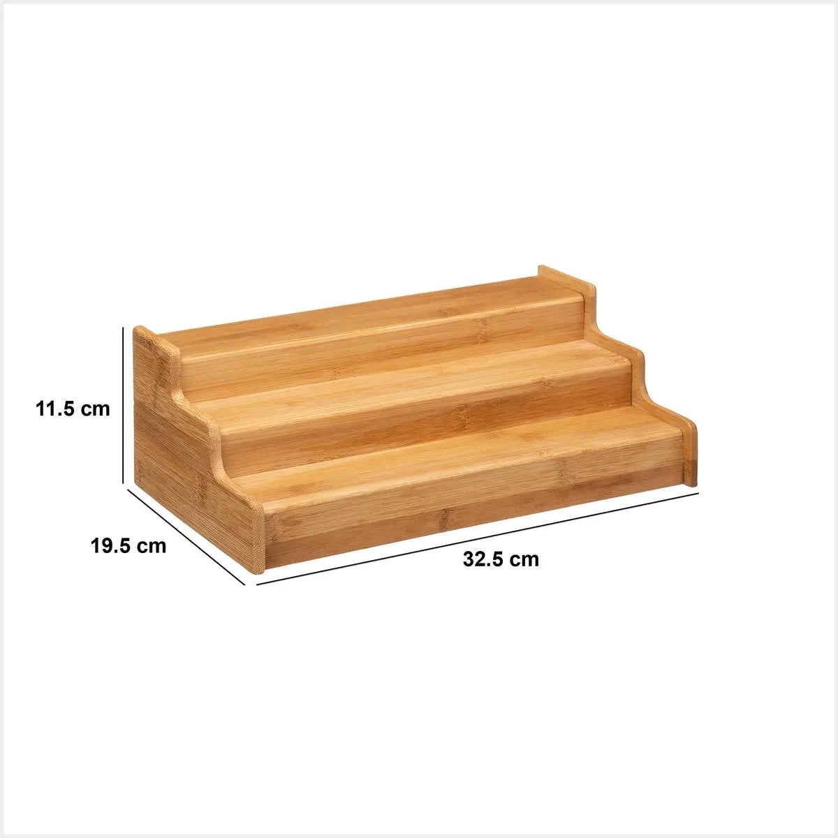 Etajera extensibila suport condimente 5Five, bambus, 32x20x11 cm, maro natural