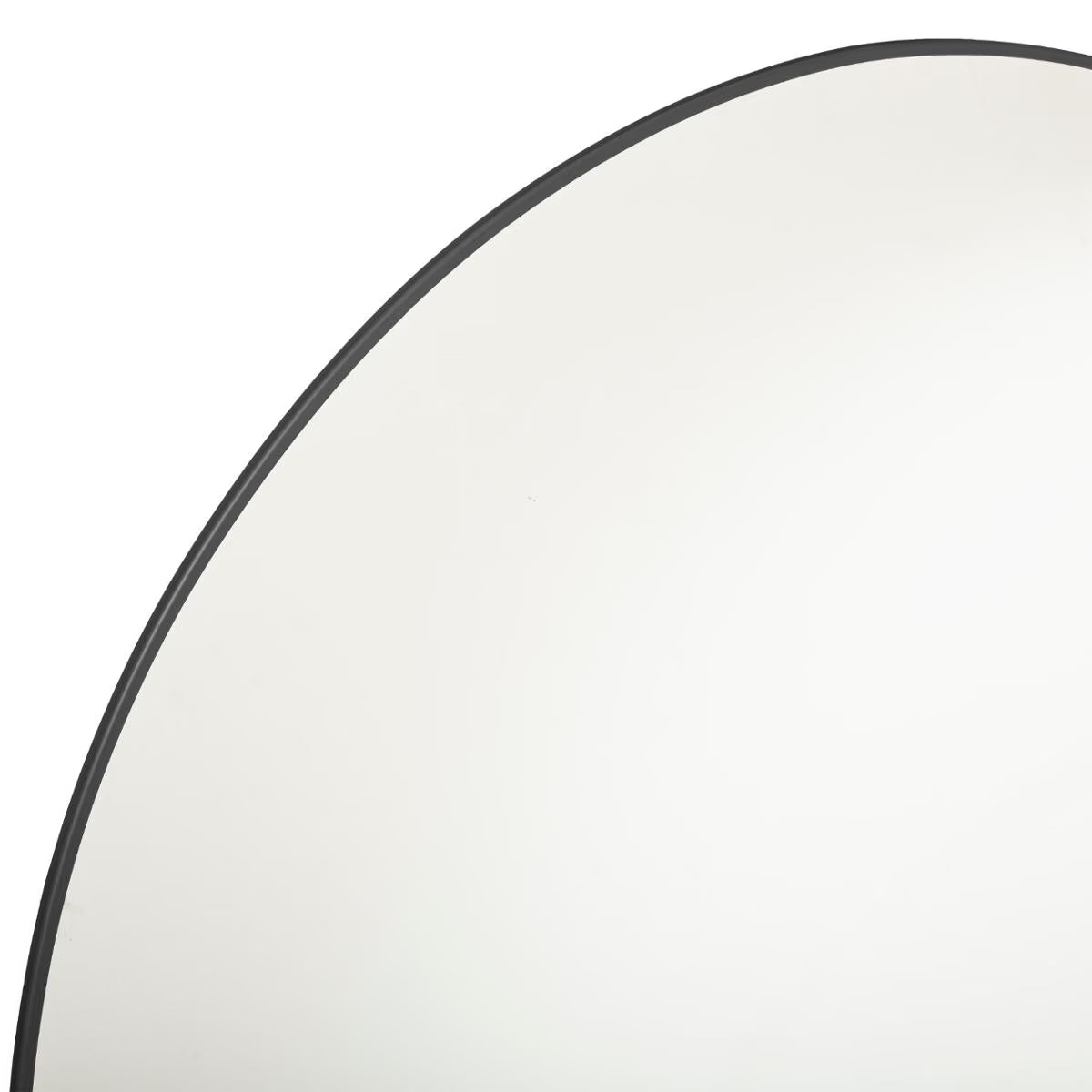 Oglinda rotunda Atmosphera Alice, rama aluminiu subtire, 76 cm, negru