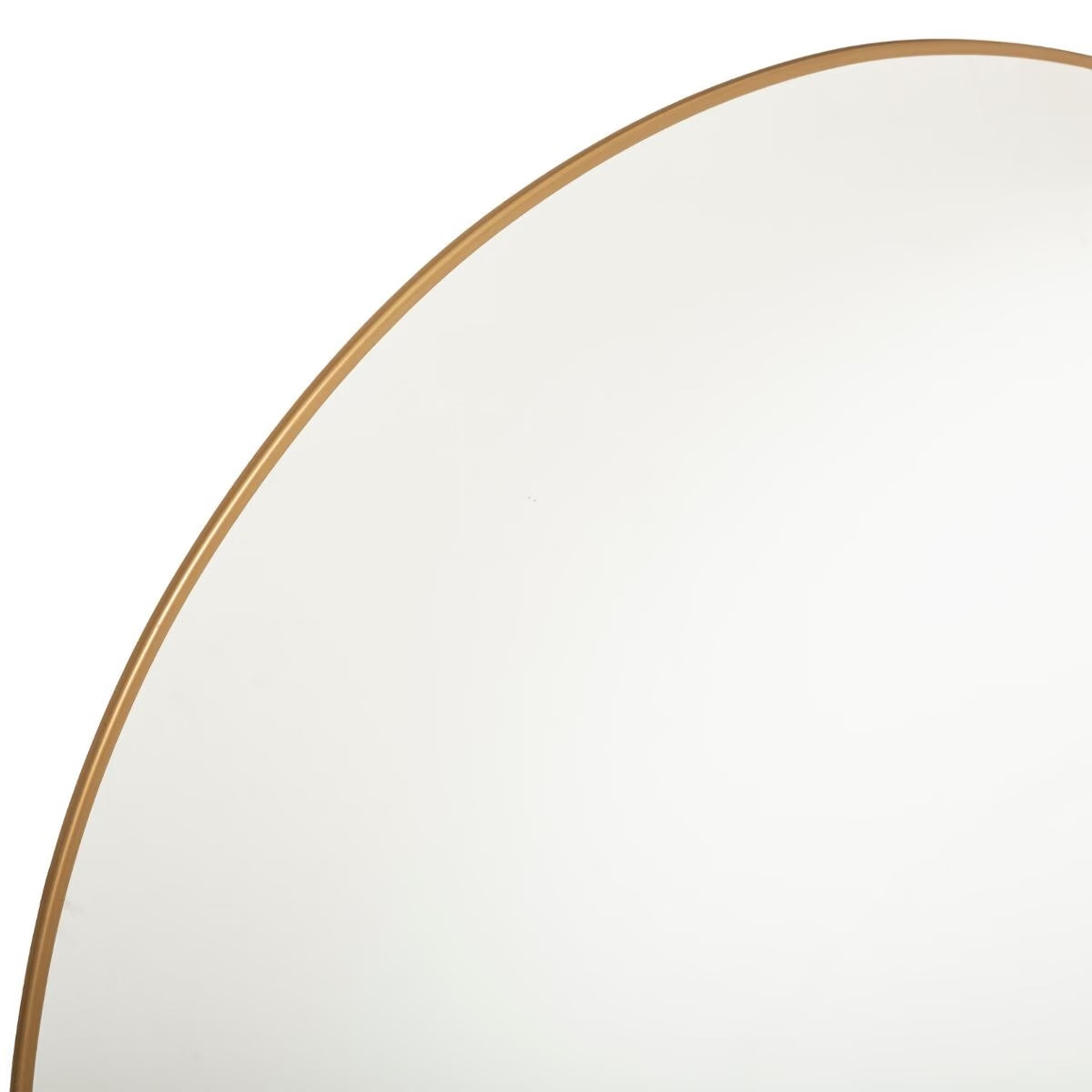 Oglinda rotunda Atmosphera Alice, rama aluminiu subtire, 76 cm, auriu
