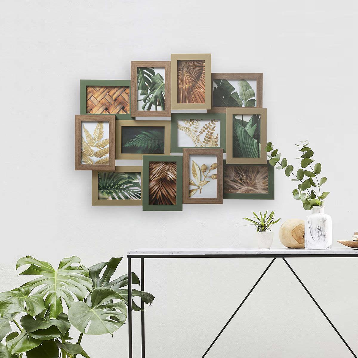 Rama foto Atmosphera Julia colaj 12 poze 10x15 cm, MDF si sticla, 65x51 cm, multicolor