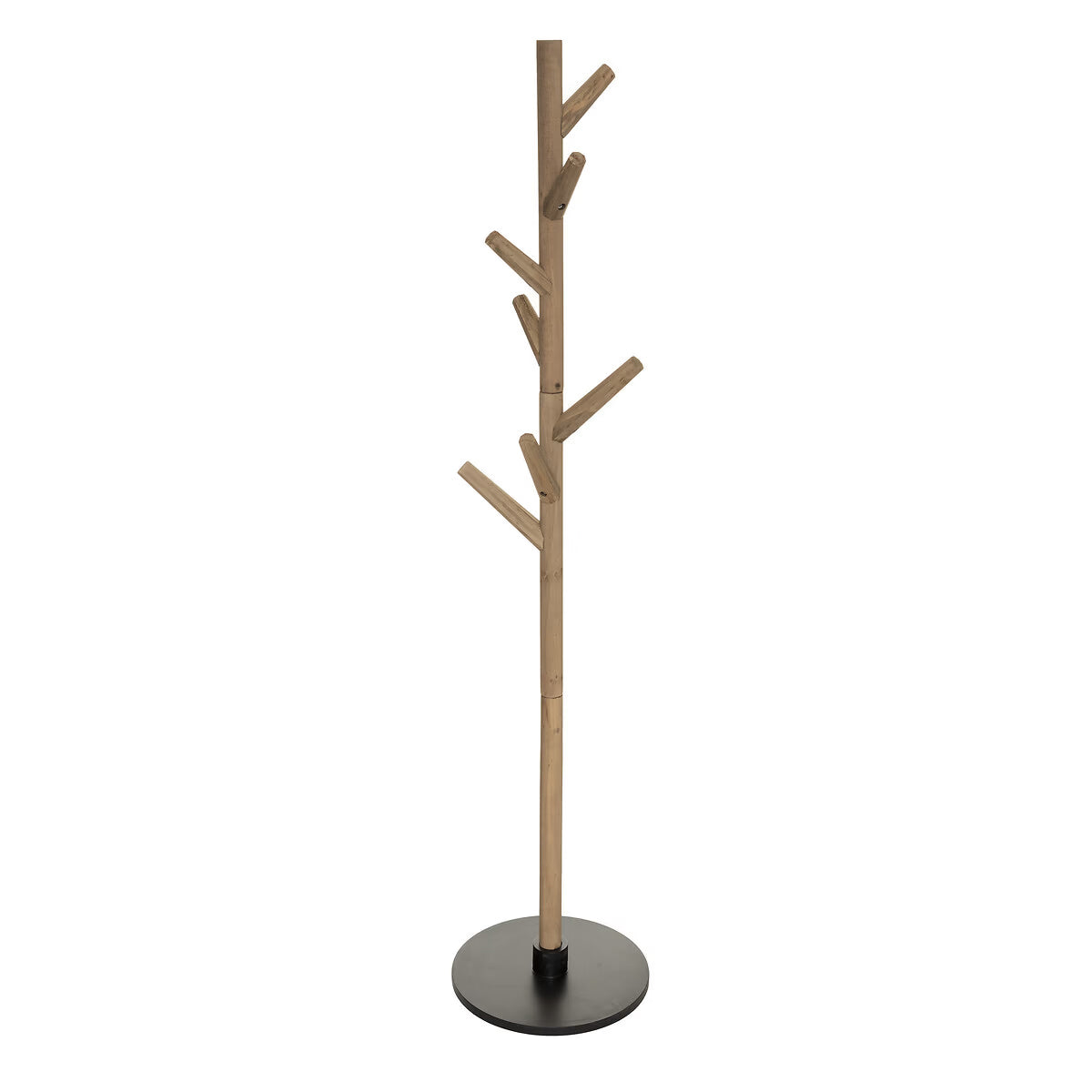 Cuier Atmosphera Wild cu 7 agatatori, lemn si MDF, 39x39x178 cm, maro