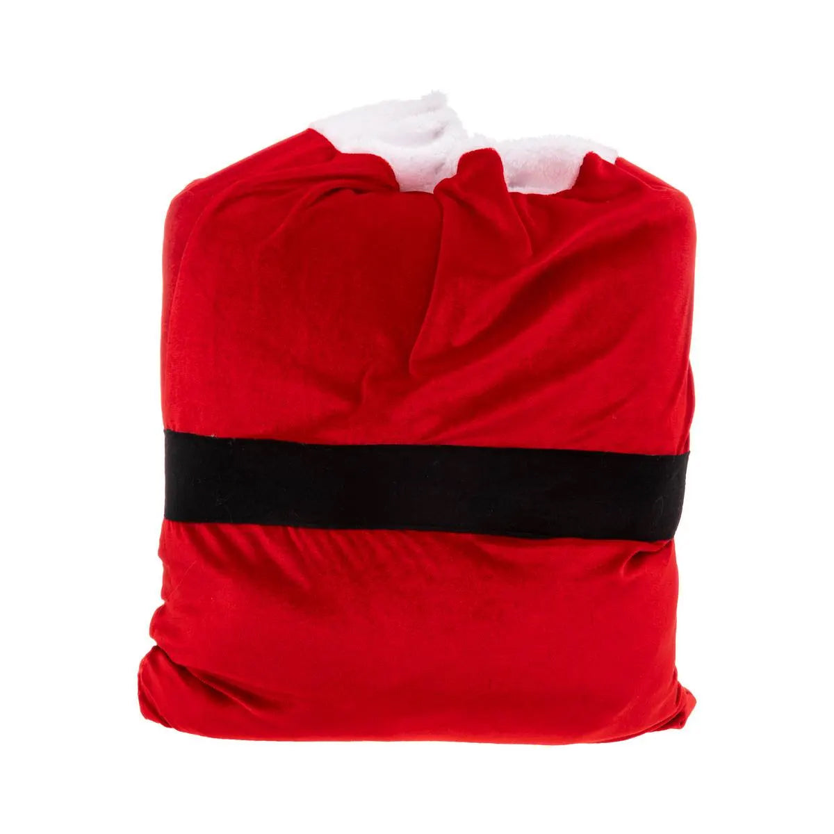Sac cadouri Mos Craciun 50x70 cm, din poliester, rosu
