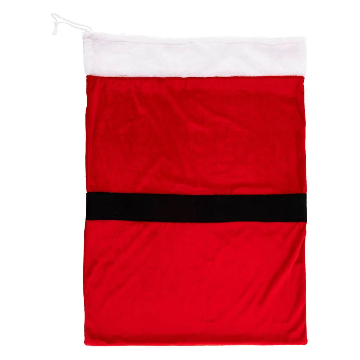 Sac cadouri Mos Craciun 50x70 cm, din poliester, rosu