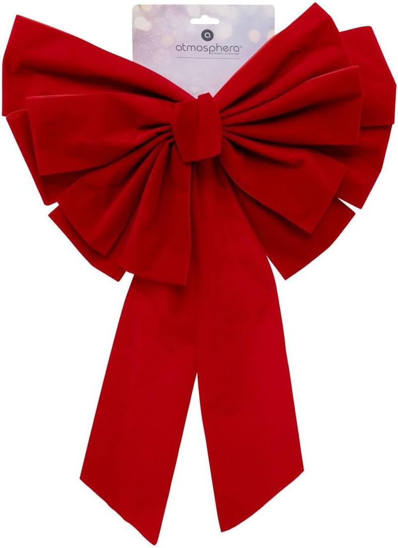 Fundita decorativa pentru bradul de Craciun, 40x60 cm, din catifea, rosie