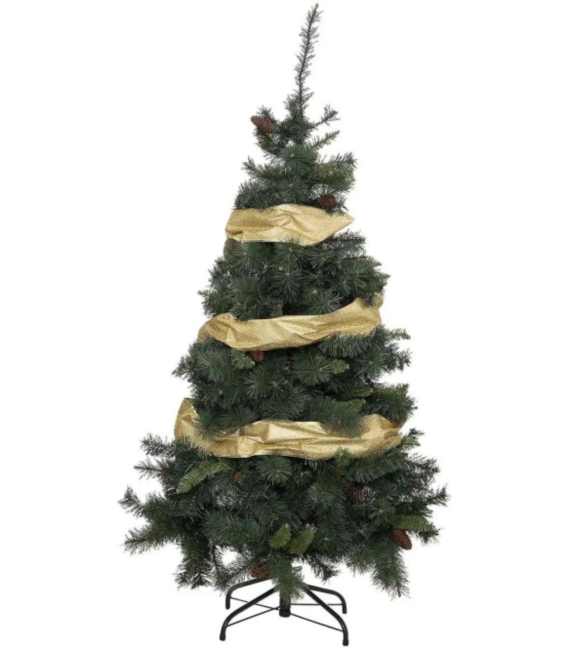Ghirlanda decorativa panglica 12x500 cm, din PVC, aurie