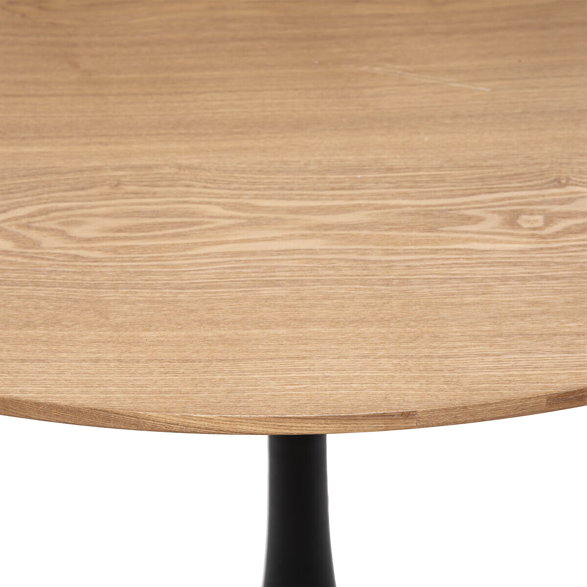 Masa rotunda Atmosphera Elias, 102x74 cm, MDF si metal, negru si stejar