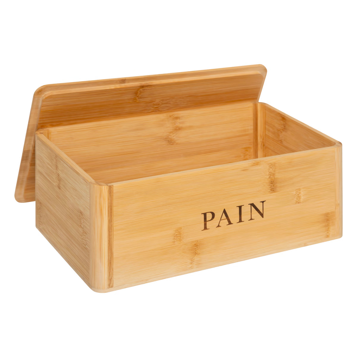 Cutie paine bambus 5Five cu design natural si capac rabatabil, 33x13x20 cm, maro natur