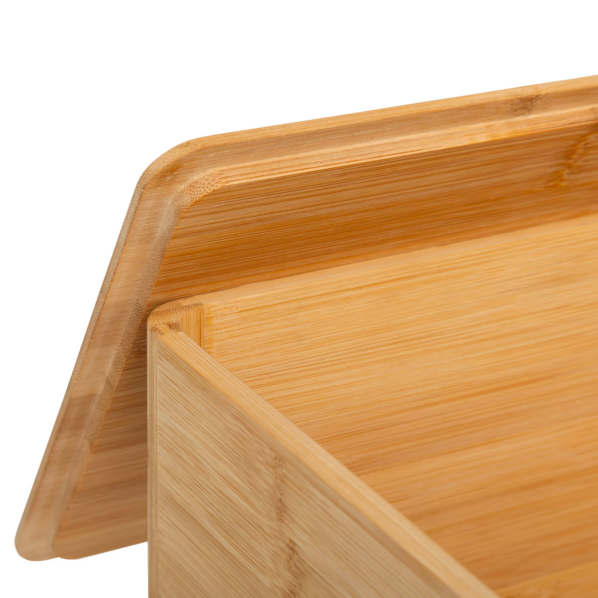 Cutie paine bambus 5Five cu design natural si capac rabatabil, 33x13x20 cm, maro natur