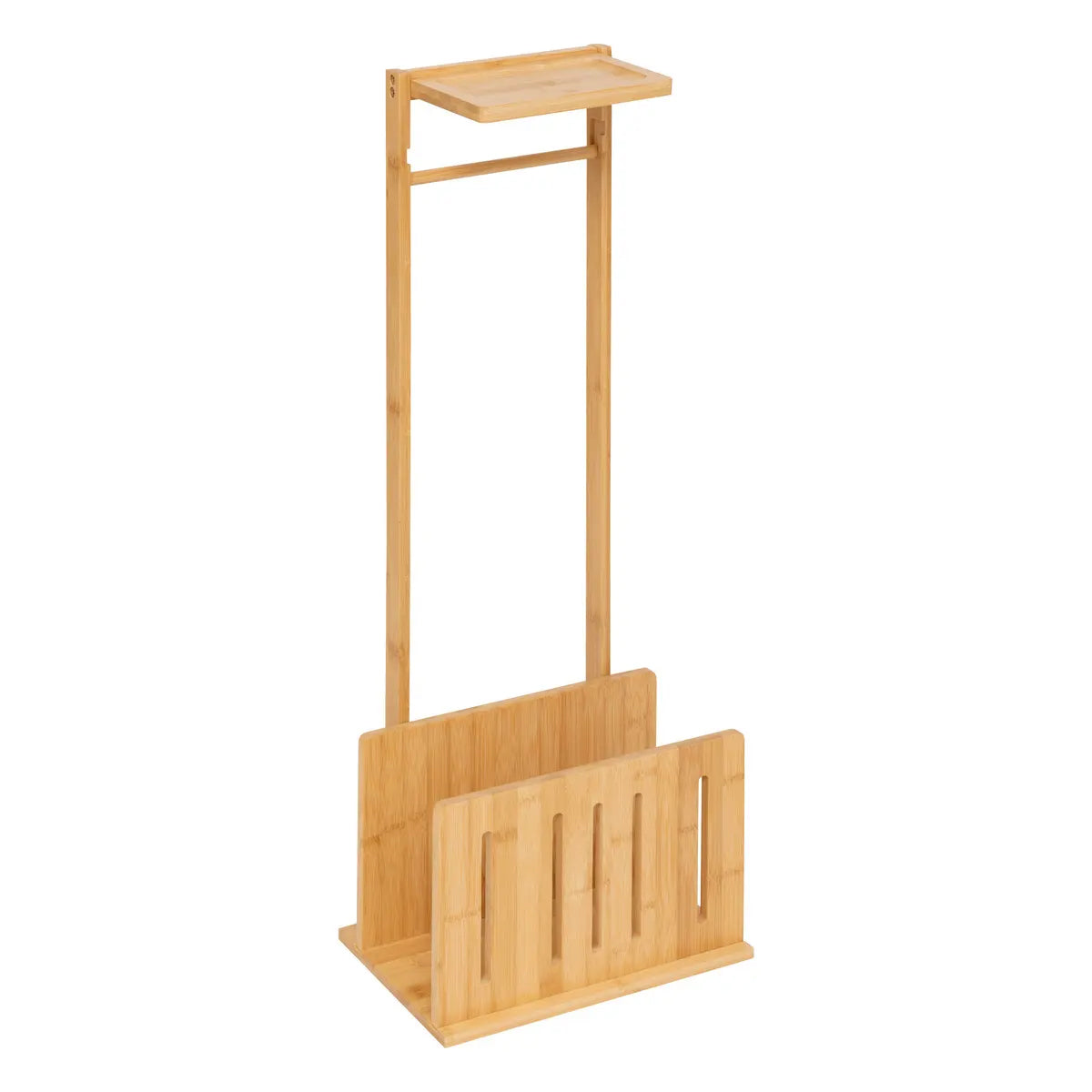 Suport hartie igienica 5Five Bamboo cu rezerva, bambus, 31x21x82 cm, natur
