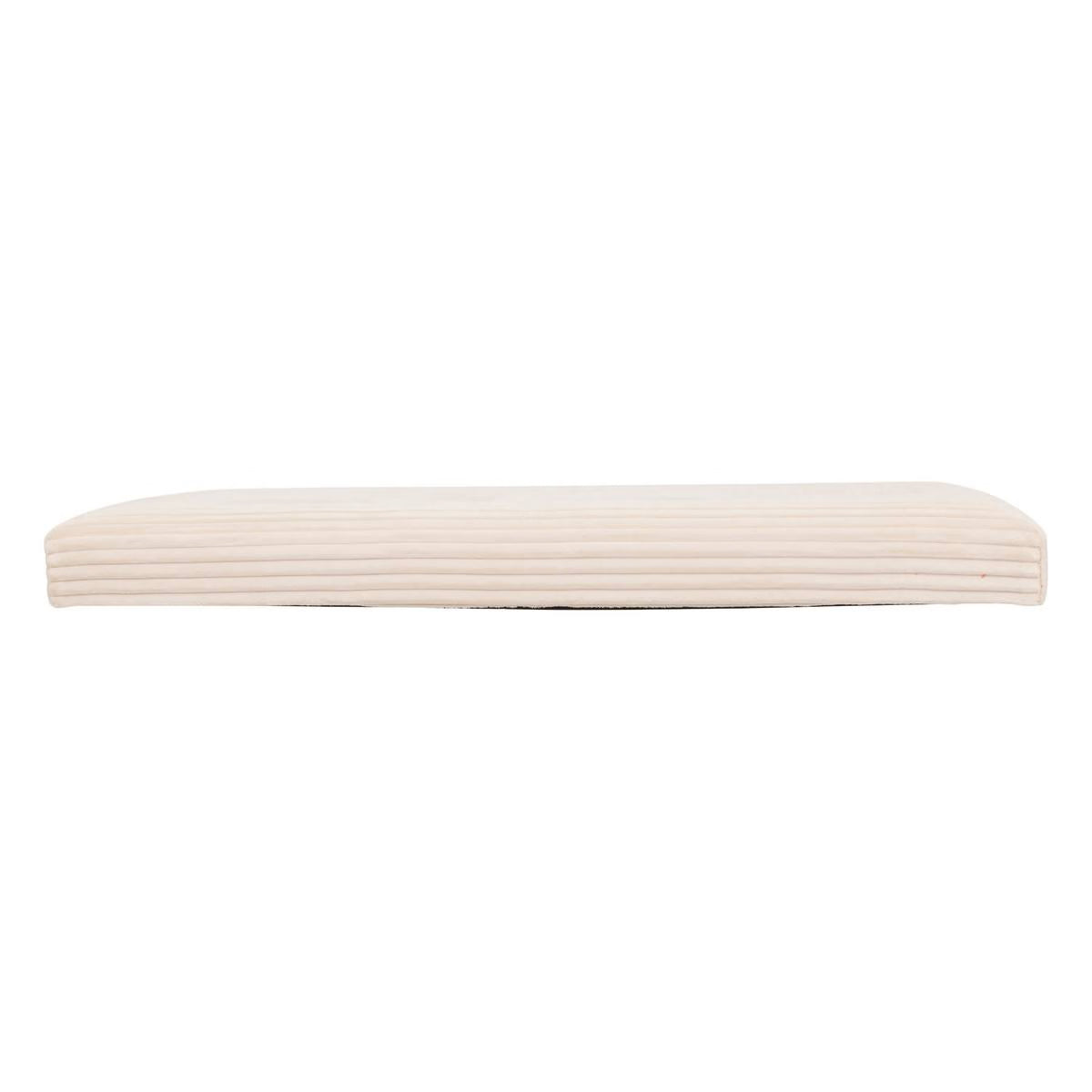Taburet dublu pliabil Atmosphera Arum din material tip catifea raiat, 76x38x38 cm, ivoire