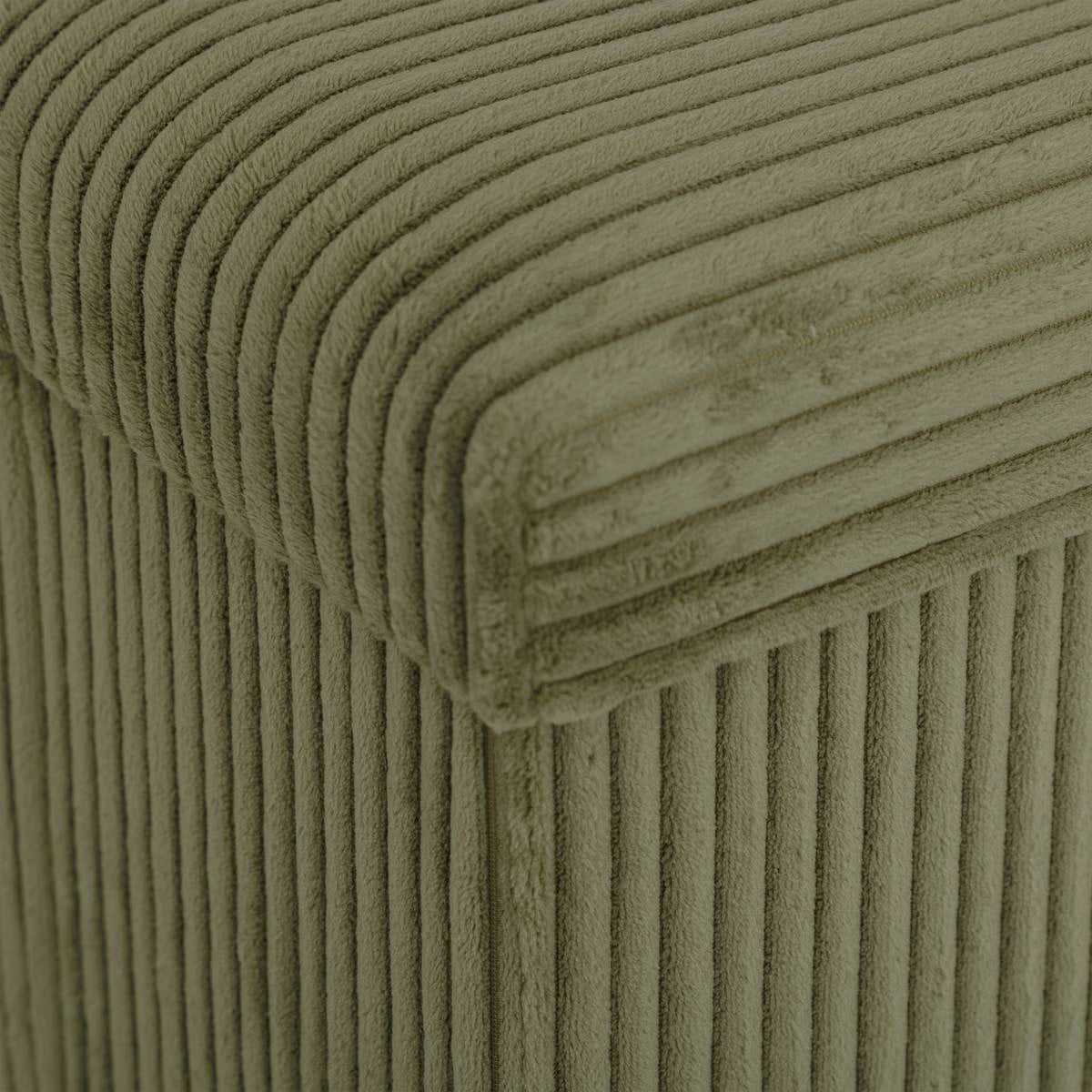 Taburet dublu pliabil Atmosphera Arum din material tip catifea raiat, 76x38x38 cm, verde kaki