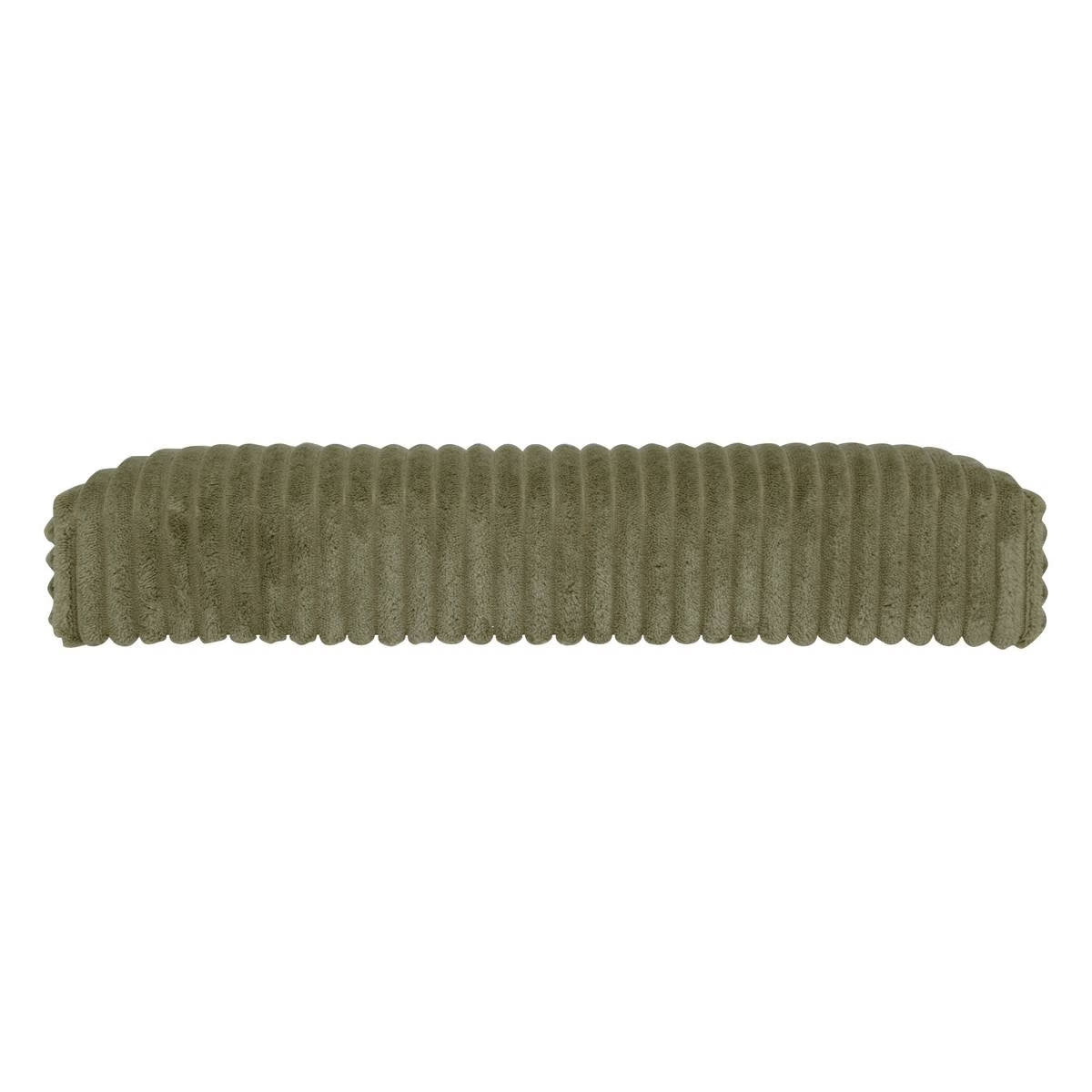 Taburet dublu pliabil Atmosphera Arum din material tip catifea raiat, 76x38x38 cm, verde kaki