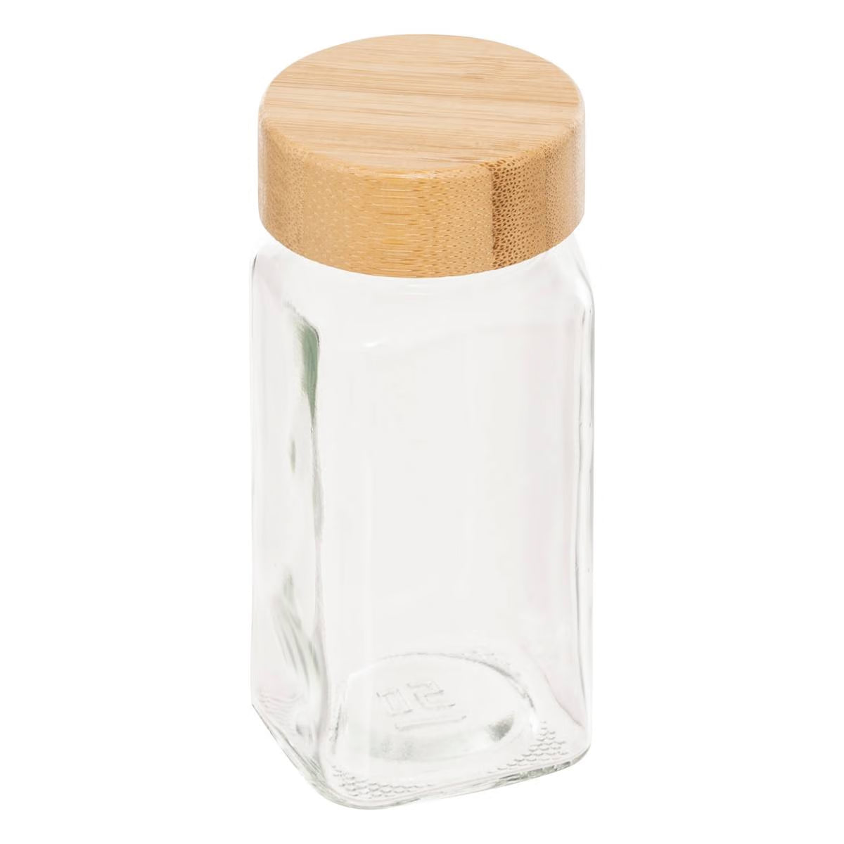 Set 6 borcane condimente 5Five, din sticla cu capac bambus, 120 ml fiecare