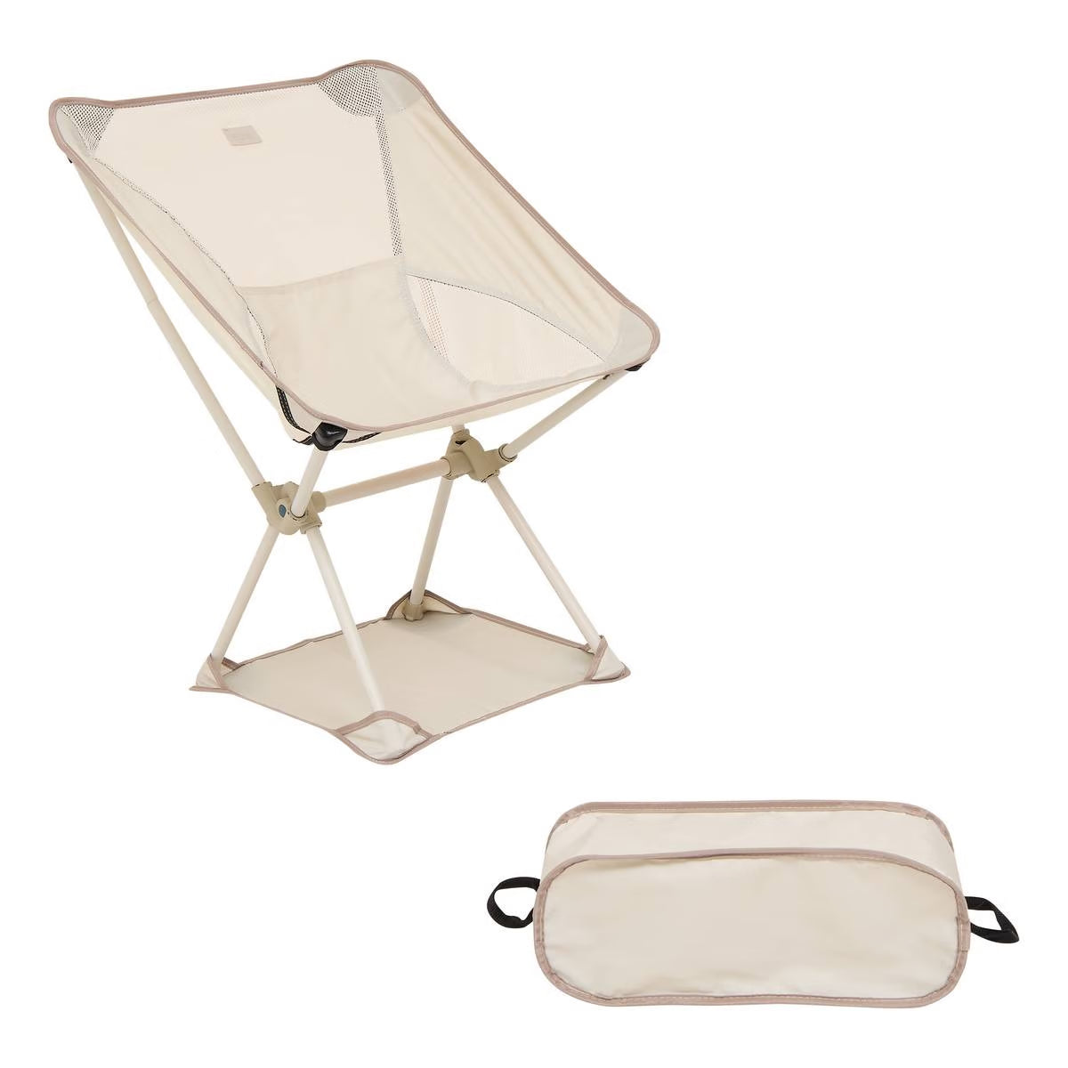 Scaun pliabil camping sau pescuit 5Five cu cadru din otel si sezut din poliester, 72x56x53 cm, bej