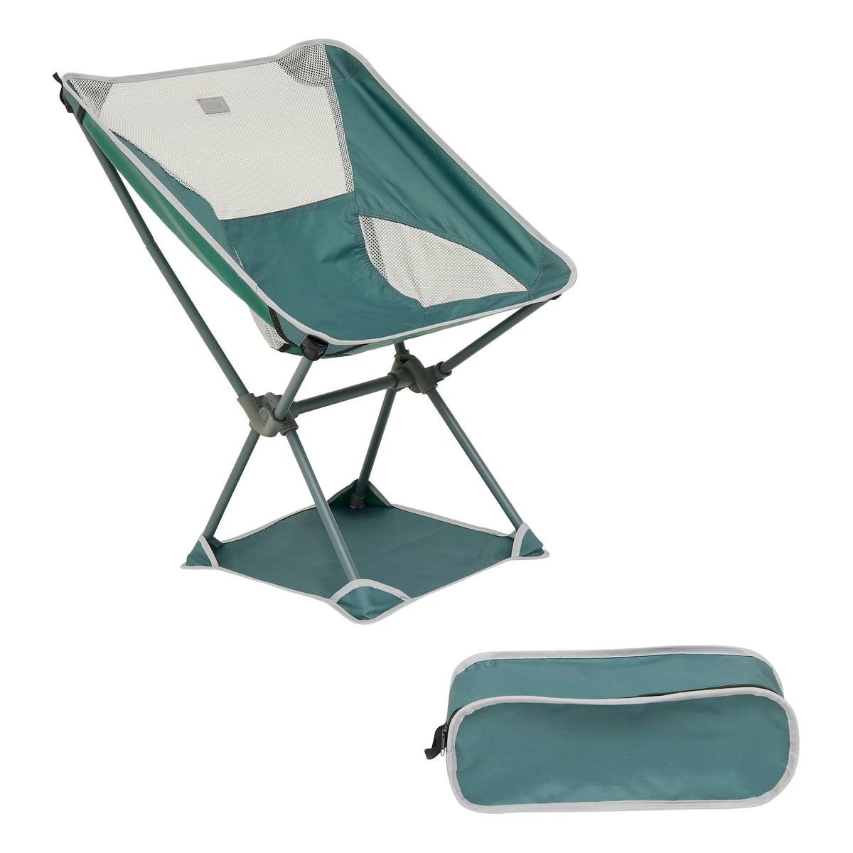 Scaun pliabil camping sau pescuit 5Five cu cadru din otel si sezut din poliester, 72x56x53 cm, verde