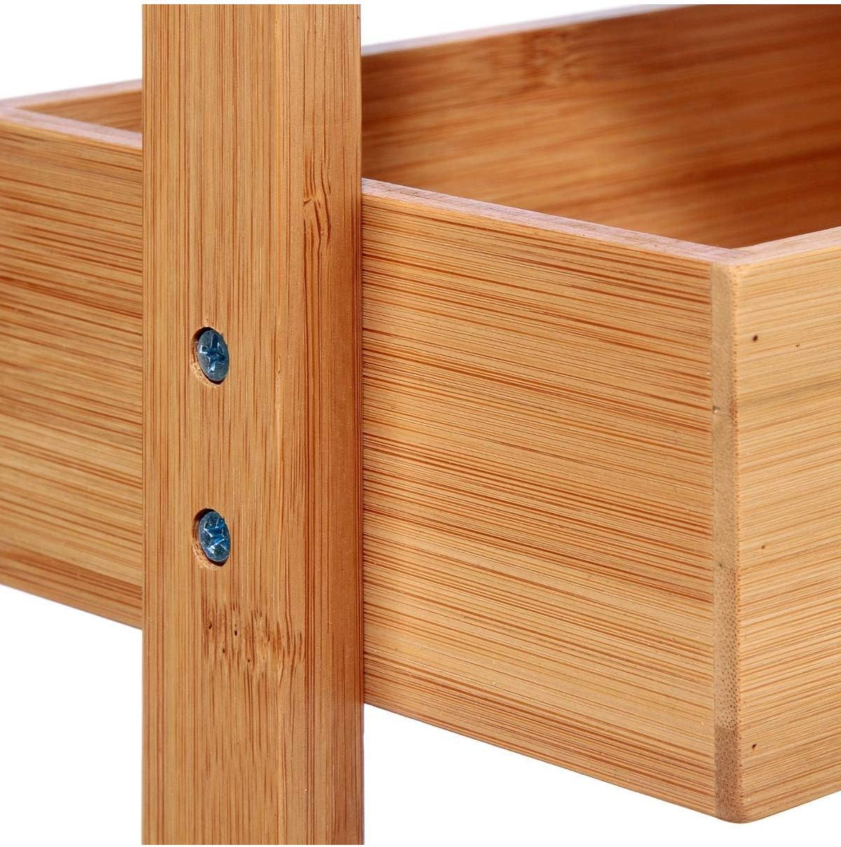 Etajera 5Five Tidy Box cu 4 rafturi, bambus, 35x33x144 cm, natur