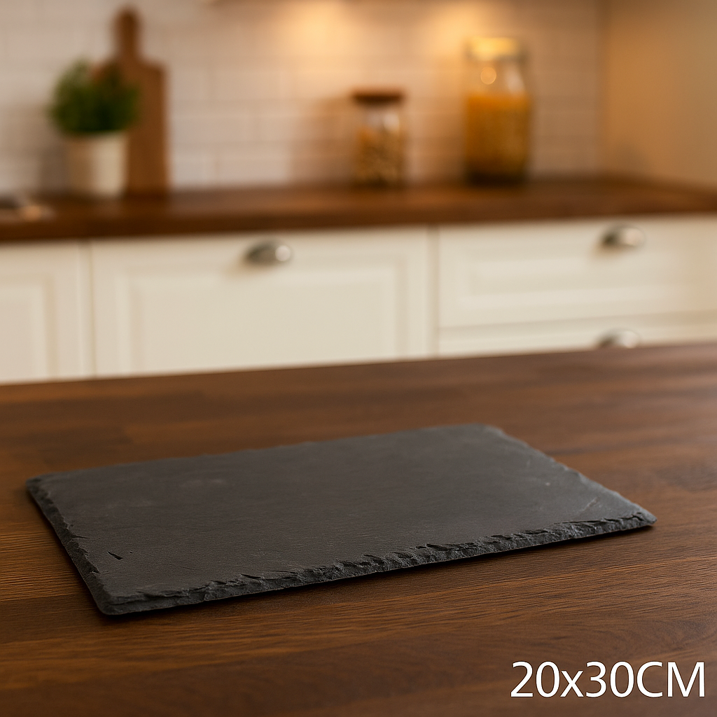 Platou servire Atmosphera ardezie, 20x30 cm, negru