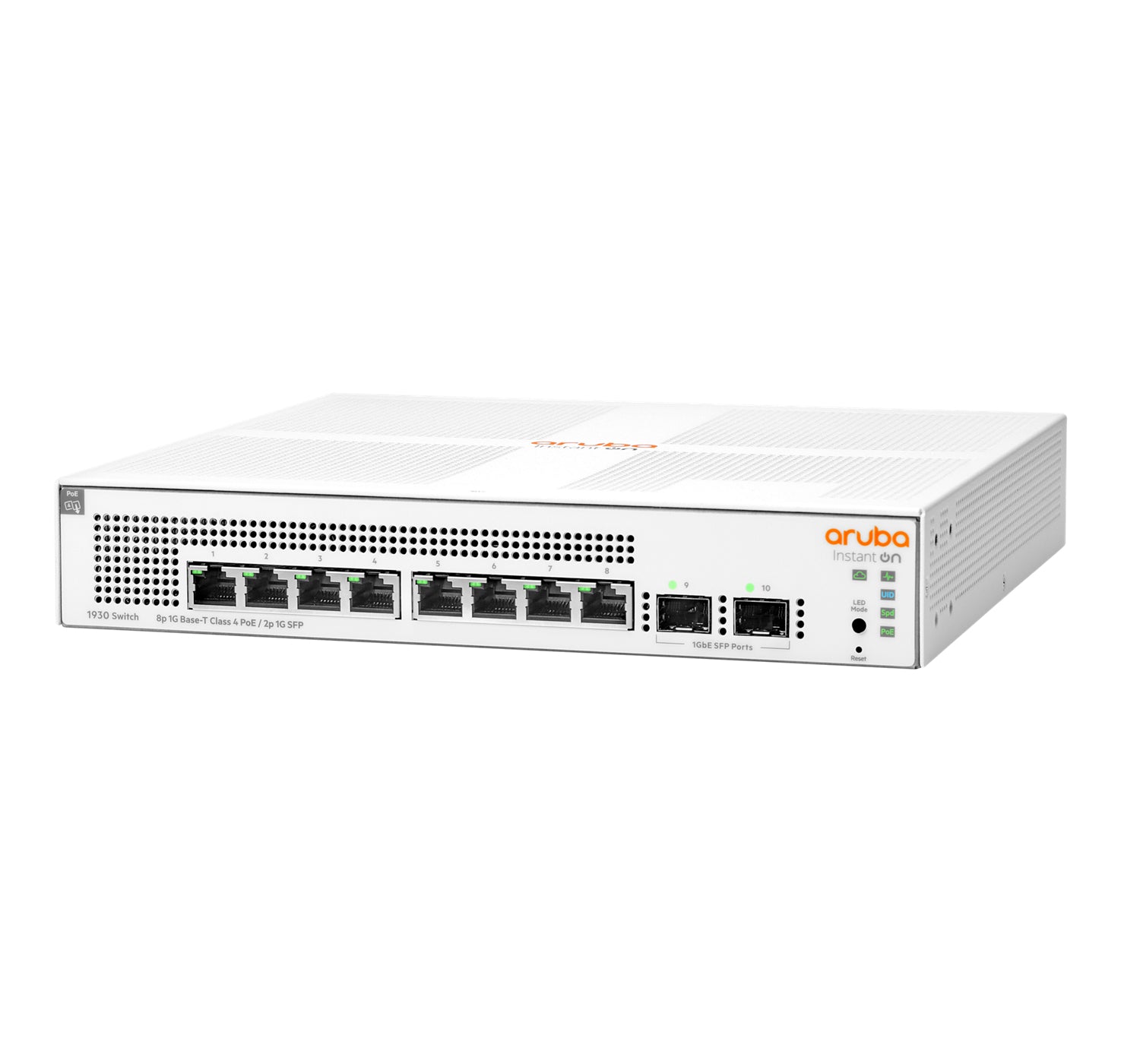 SWITCH. PoE HP, "Aruba Instant On 1930"port Gigabit x 8, SFP SFP x 2, managed, carcasa metalica, "JL681A"