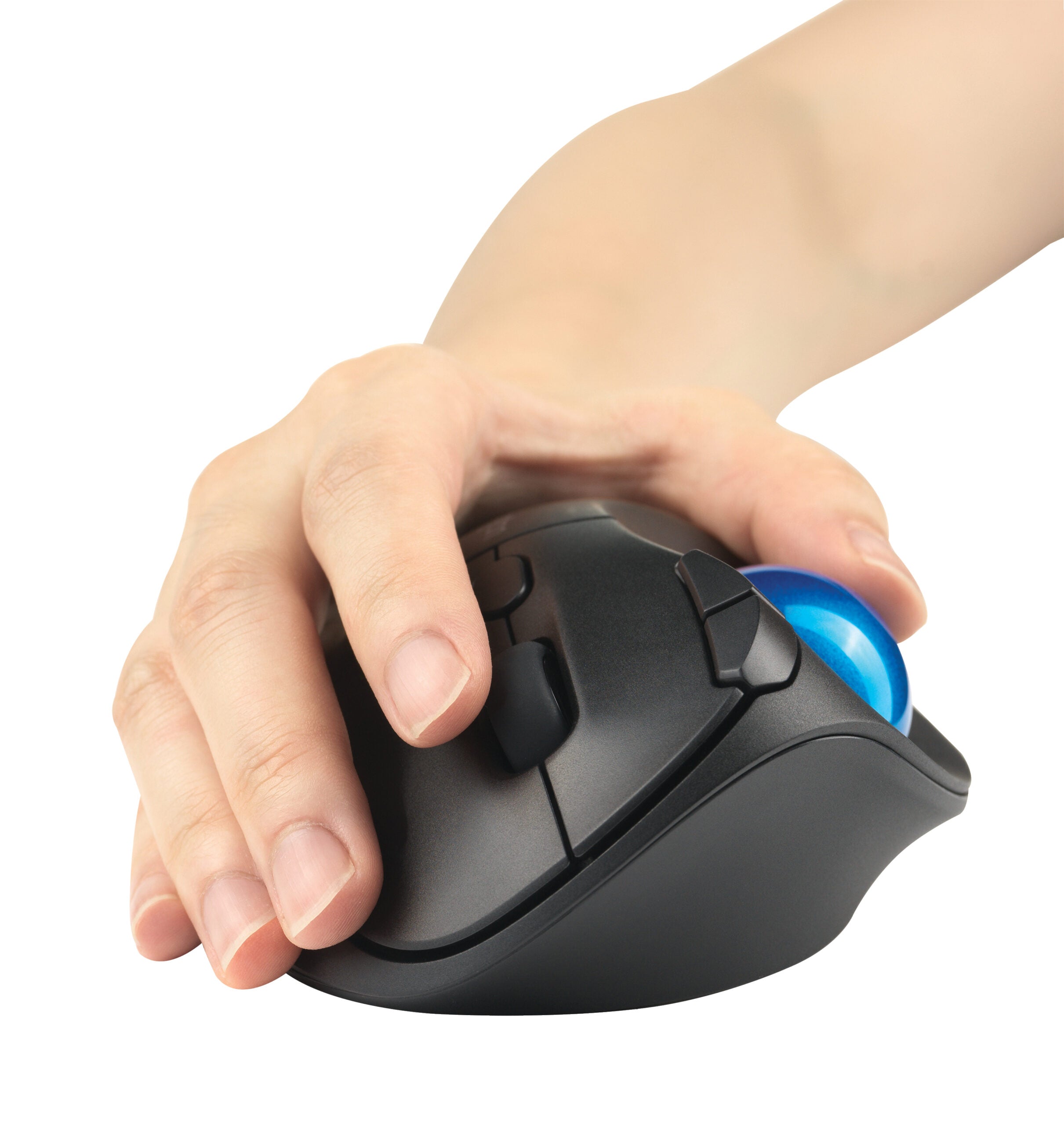 MOUSE Kensington - ergonomic, "Profit Ergo", PC sau NB, wireless, Bluetooth | 2.4GHz, optic, 1600 dpi, butoane/scroll 5/1, buton selectare viteza, negru, "TB450", "K72194WW"