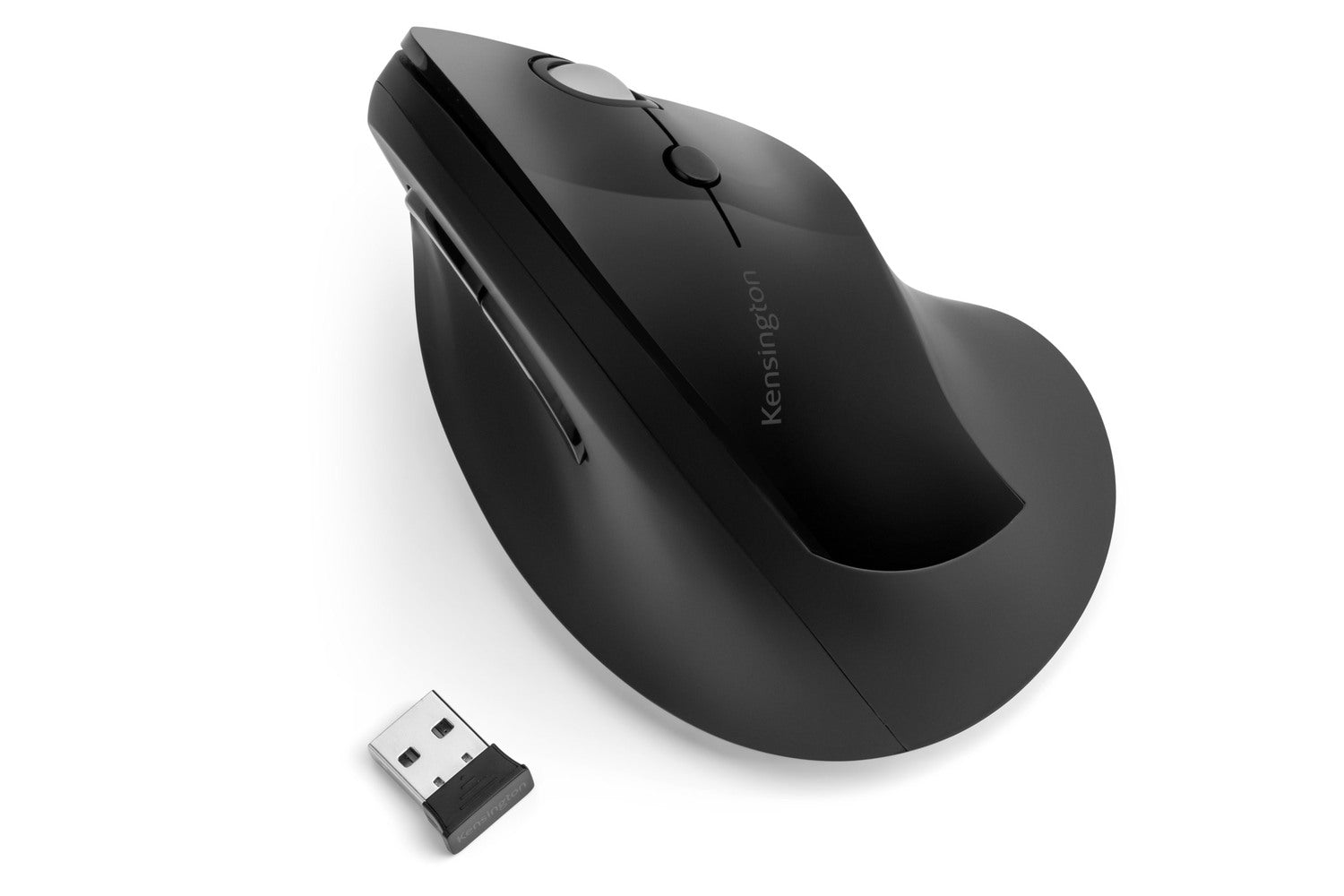 MOUSE Kensington - ergonomic, PC sau NB, wireless, 2.4GHz, optic, 1600 dpi, butoane/scroll 6/1, butoane programabile, ergonomic, negru, "K75501EU"