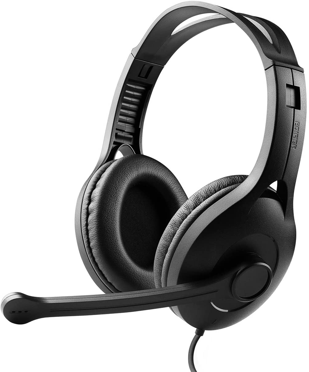 CASTI Edifier, cu fir, standard, utilizare multimedia, call center, microfon pe casca, conectare prin USB 2.0, negru, "K800-BK", (timbru verde 0.8 lei)