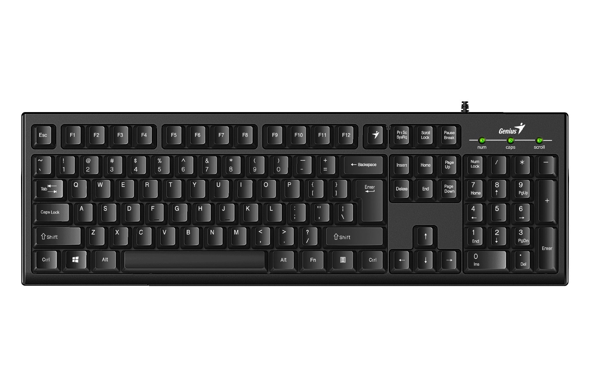 TASTATURA GENIUS USB, 104 taste, black, "Smart KB-100" "31300005400"