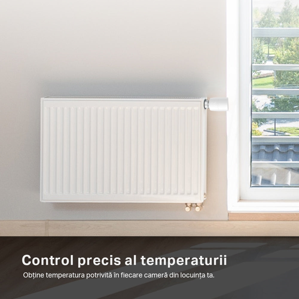 ROBINET CU TERMOSTAT si valva TP-Link, frecventa functionare 868 MHz, contine 2 baterii AA "KE100"