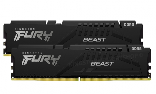 Memorie DDR Kingston FURY Beast DDR5 64 GB, frecventa 5600 Mhz, 32 GB x 2 module, radiator, "KF556C40BBK2-64"
