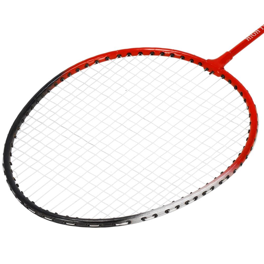Set badminton 9 piese, 2 rachete metalice, 6 fluturasi si husa, 66 cm, multicolor