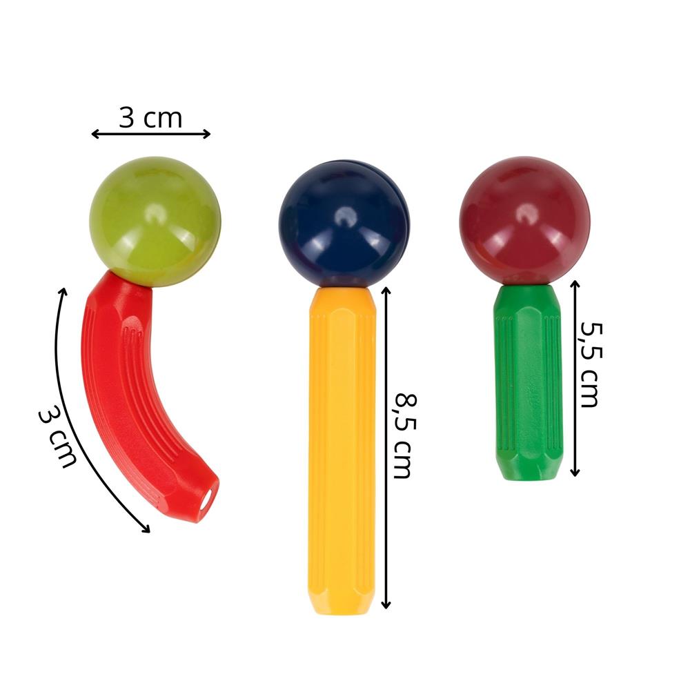 Set de constructie din piese magnetice educative pentru copii 128 de piese, multicolor