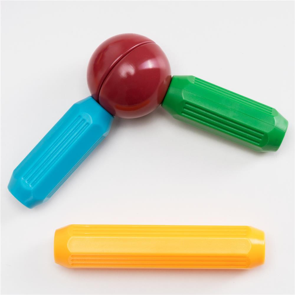 Set de constructie din piese magnetice educative pentru copii 100 de piese, colorate