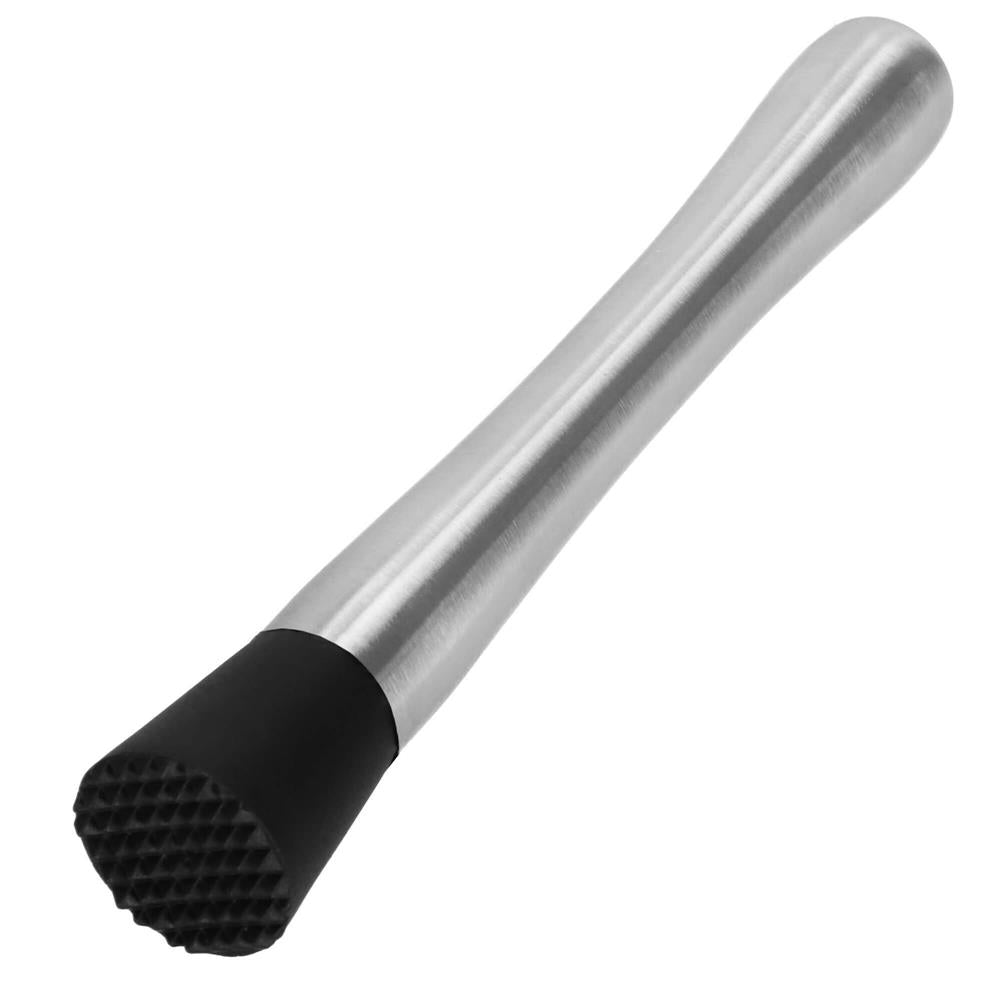Set barman 14 piese din inox, cu shaker 750 ml, dozatoare, ustensile si suport, pentru cocktailuri, gri