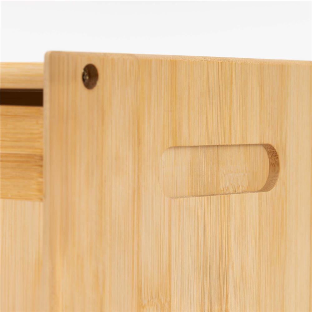 Cutie pentru paine din bambus cu fereastra transparenta, inchidere magnetica, 39x20x31 cm, bambus natural