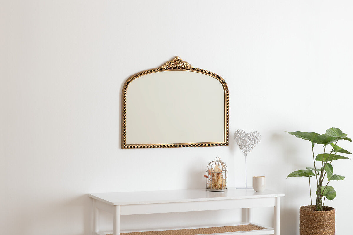 Atmosphera Victoria oglinda decorativa cu rama din MDF si detalii sculptate, 71x56 cm, auriu
