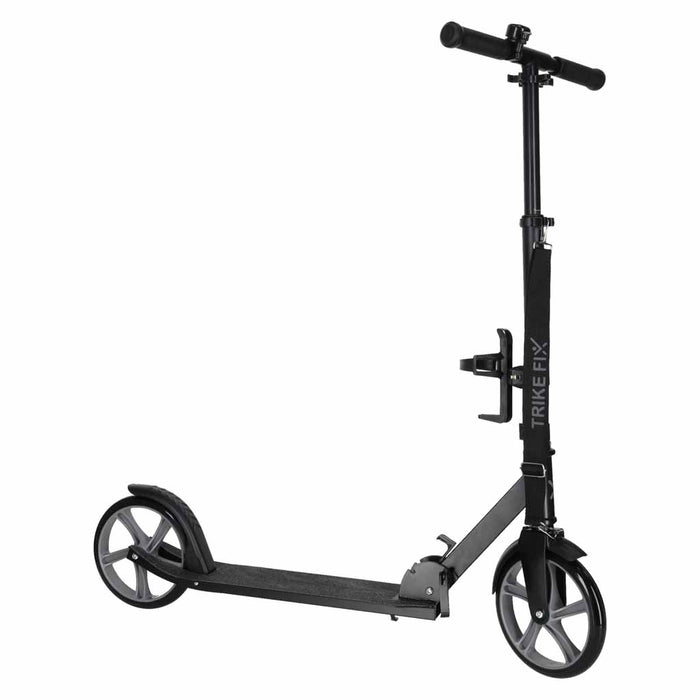 Trotineta urbana pliabila, roti PU 200 mm, ghidon reglabil, frana spate, maxim 100 kg, 90x39x95 cm, negru si gri