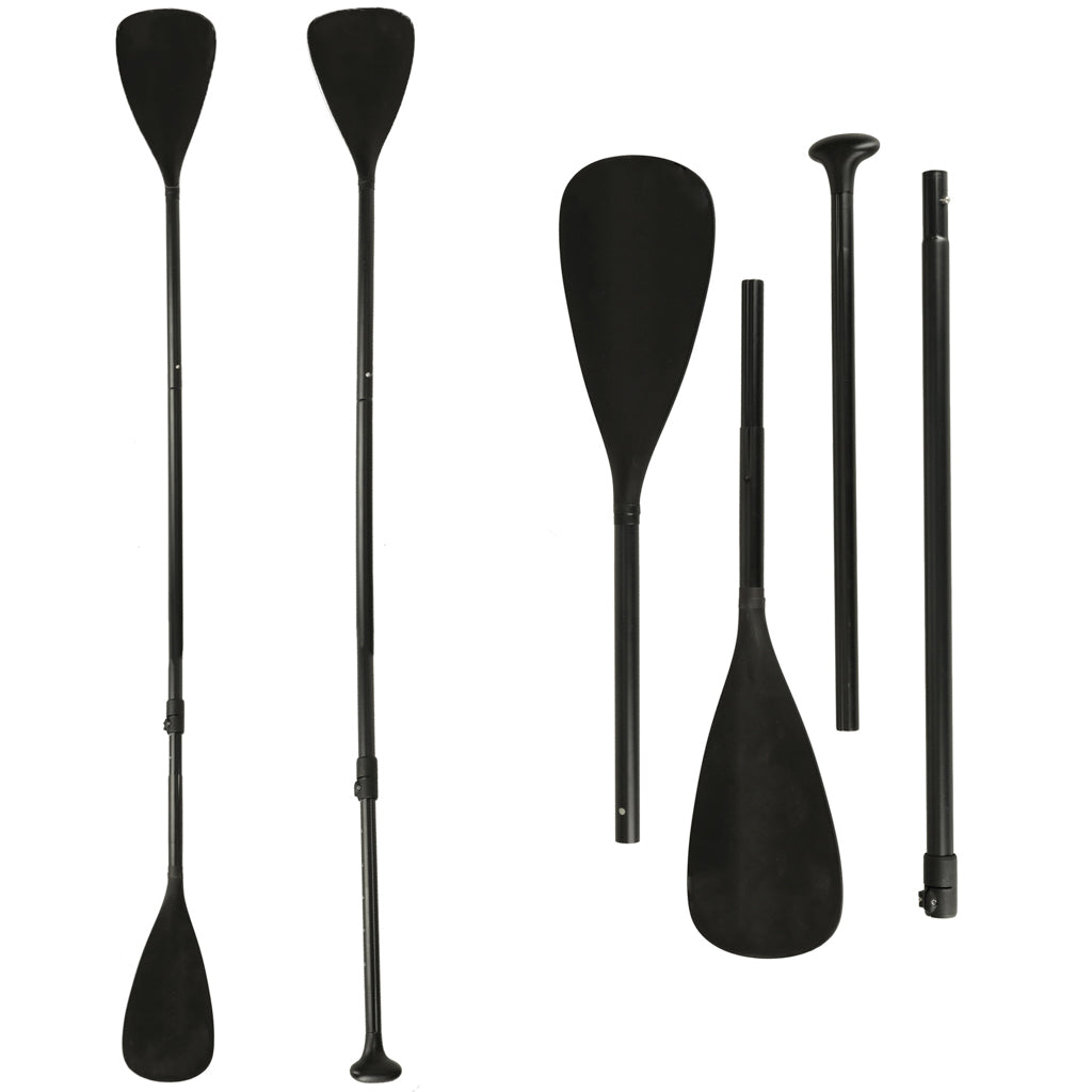Placa Stand up paddle SUP gonflabila cu vasla, pompa si accesorii, 320x80x19 cm, 150 kg, alb