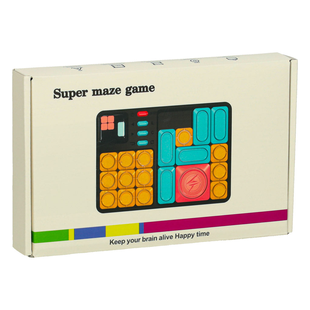 Joc logic magnetic 500 provocari, cu piese glisante si 7 niveluri, ABS, 18x13 cm, pentru copii 6+