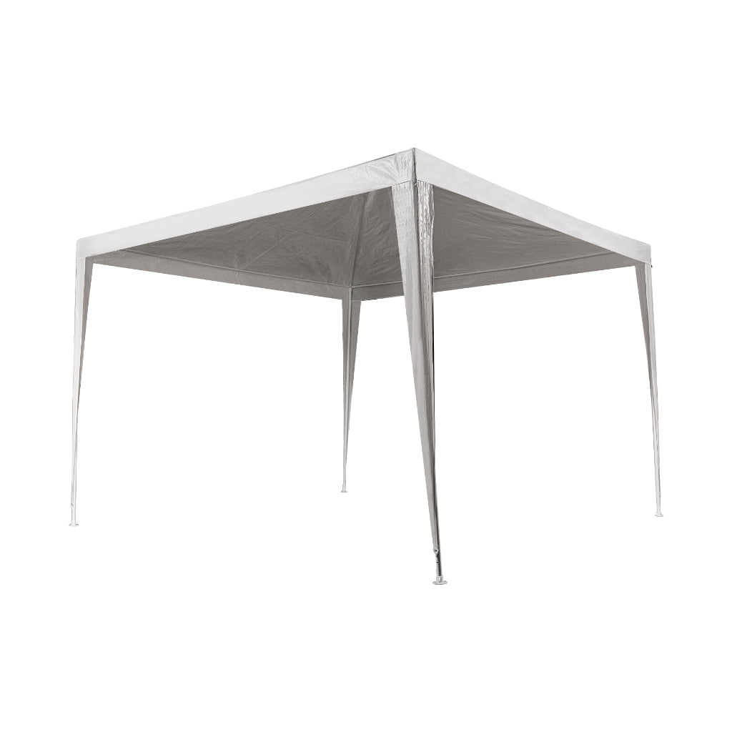 Pavilion gradina 300x300x255 cm, structura metalica cu 4 picioare, acoperis PE 90g/mp, alb