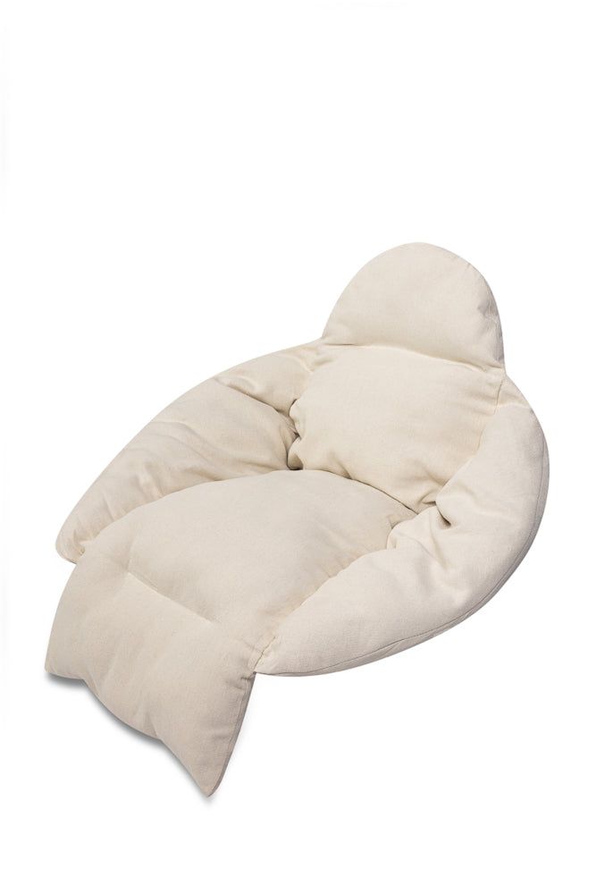 Perna mare pentru leagan tip cuib 64x56x66 cm, cu suport pentru picioare si cap, ecru