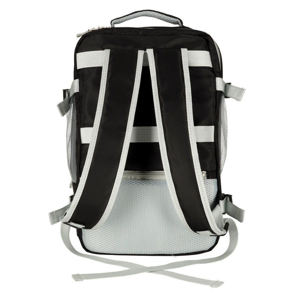 Rucsac de calatorie, 45x28x16 cm, negru – impermeabil, compatibil pentru companii aeriene low cost