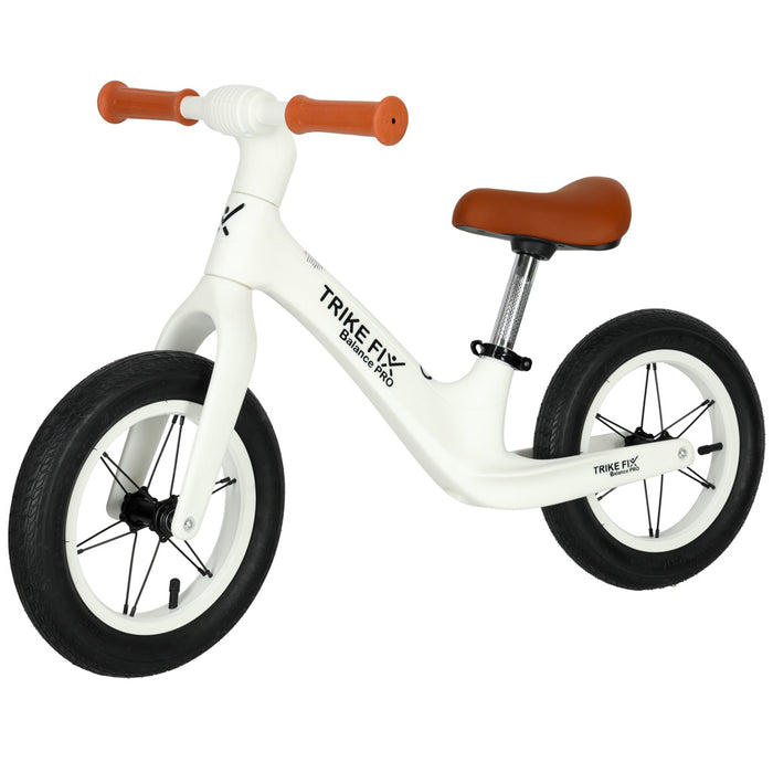 Bicicleta fara pedale Balance PRO 86x39x54 cm, cadru otel, roti gonflabile 30 cm, reglabila, alb - BazarOltenia