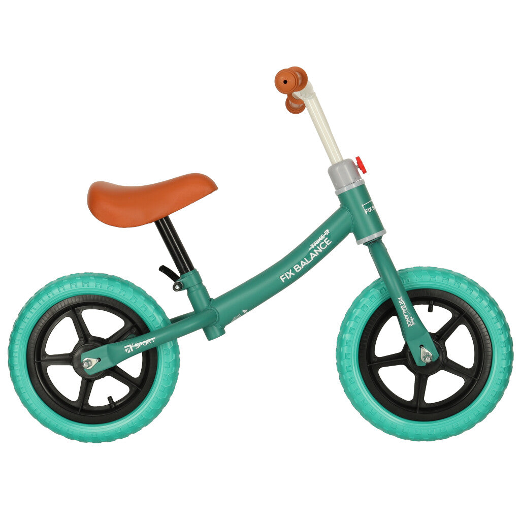 Bicicleta fara pedale pentru copii 80x40x57 cm, reglabila, roti din spuma, 1.8 kg, turcoaz