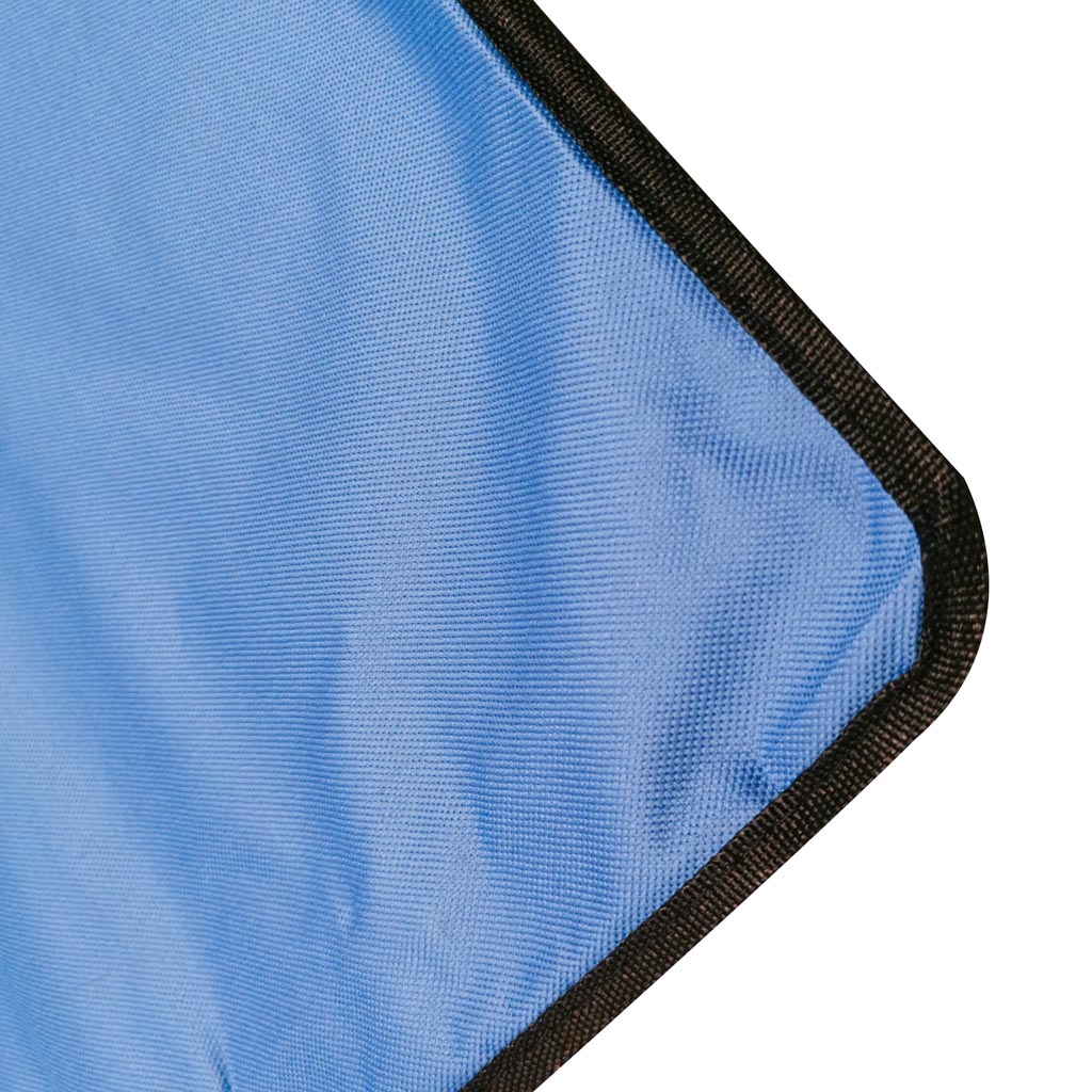Sezlong pliabil cu spatar pentru plaja, material impermeabil, 150x47 cm, albastru inchis