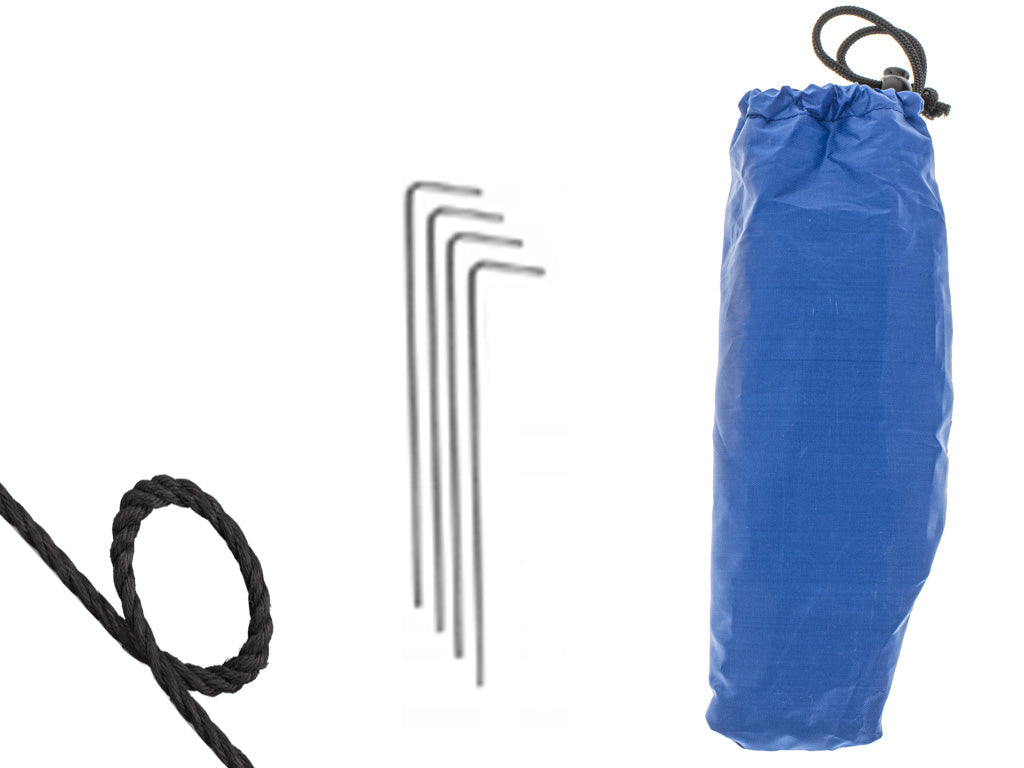 Umbrela de plaja tip cort 2 in 1 cu paravan lateral, ventilatie si protectie UV, diametru 213 cm, albastru